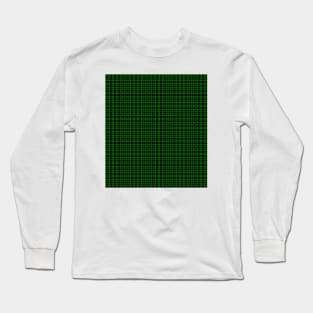 Green Retro Aztec Abstract Pattern Design Long Sleeve T-Shirt